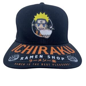 Naruto Shippuden Ichiraku Ramen Shop Hat Black Snapback Anime Cap